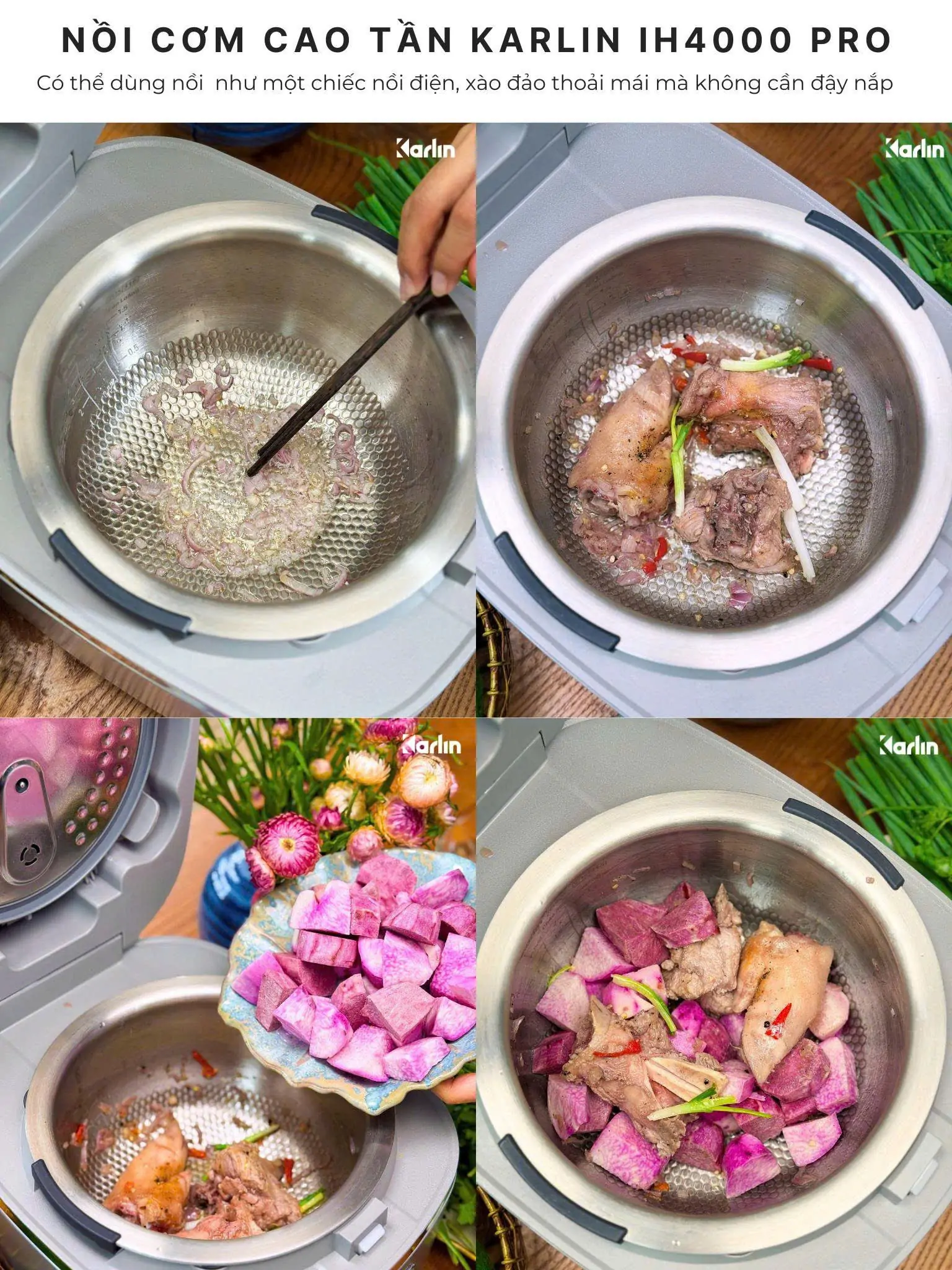 canh xương khoai mỡ nồi cơm điện cao tần karlin canh xương khoai mỡ nồi cơm điện cao tần karlin