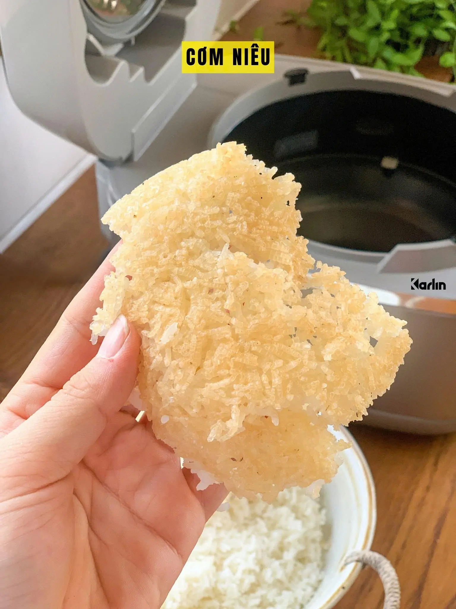 cơm cháy với nồi cơm điện cao tần karlin cơm cháy với nồi cơm điện cao tần karlin